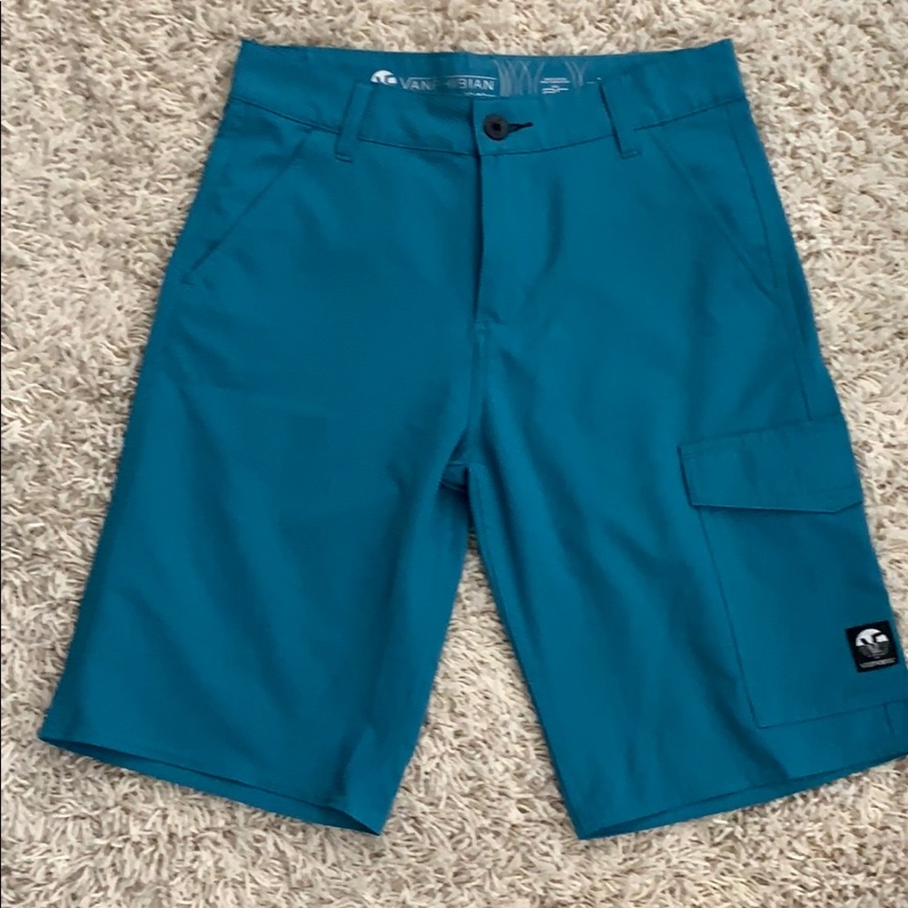 Men’s Vans Teal Blue Vanphibian Shorts Size 28